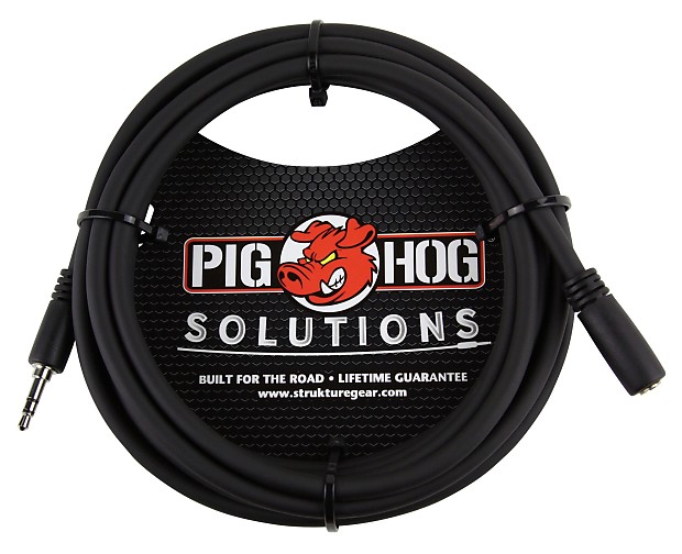 Pig Hog PHX35-10 1/8" TRS Headphone Extension Cable - 10' image 1