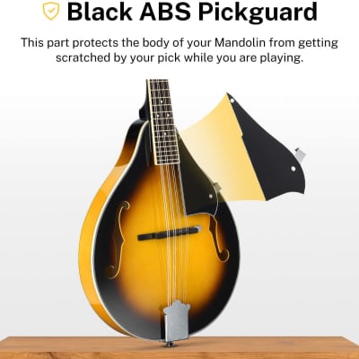 A Style Mahogany Mandolin with Tuner String Gig Bag and Guitar Picks Bundle Full Kit image 5