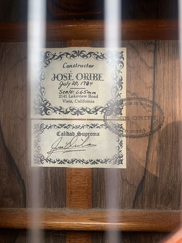 Jose Oribe Calidad Suprema 1984 | Reverb
