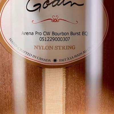 Godin 051229 Arena Pro Cutaway w/ EQ Classical Guitar Bourbon Burst image 6