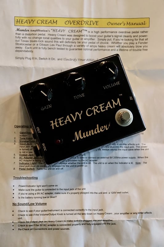 Munder Heavy Cream Overdrive 2010s black | Reverb