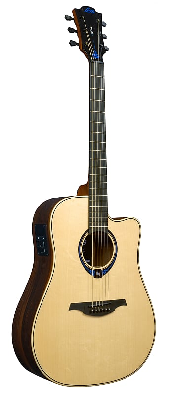 LAG THV30DCE Tramontane Dreadnought Cutaway Acoustic Electric Guitar with Hyvibe image 1