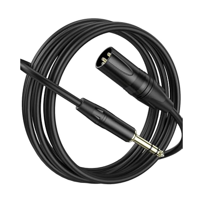 Xlr To 1/4 Microphone Cable 6 Ft 6.35Mm Trs To Xlr Male,1/4 To Xlr Quarter Inch Trs To Xlr Balanced Interconnect Mic Cord Patch Cable For Recording Speaker Amplifier Mixer image 1