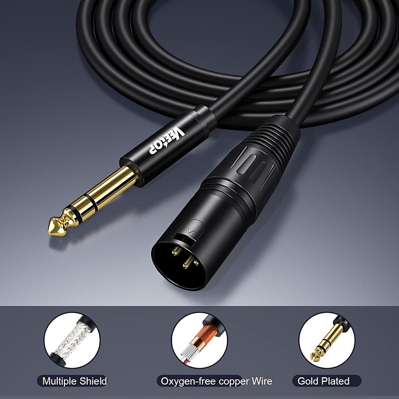  Cable Matters 6.35mm (1/4 Inch) TRS to XLR Cable 3 ft Male to  Female (XLR to TRS Cable, XLR to 1/4 Cable, 1/4 to XLR Cable) : Musical  Instruments