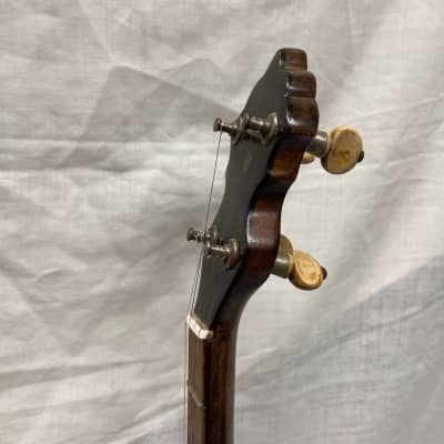 5 String Banjo Fifty Bracket Early 1900s Includes Padded Case & An Inlaid Peghead image 10