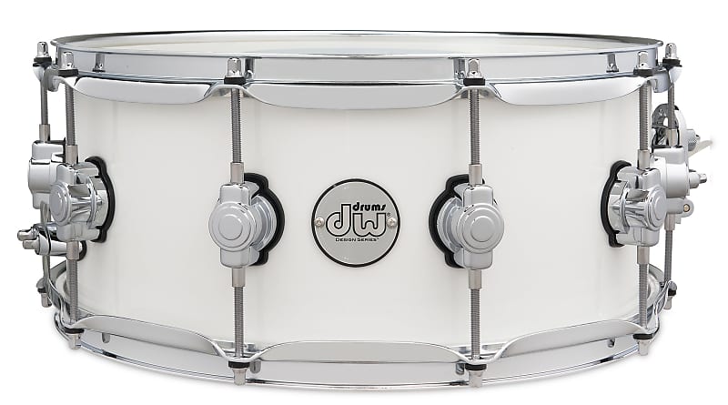 DW Design Series 6x14 Snare Drum, Gloss White