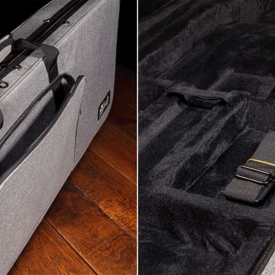 Lindo Electric Guitar Eco Hard Case | Plush Lined with Storage Pockets | Sustainable and Eco-Friendly | Designed in The UK | Grey Fabric Finish (Guitar NOT Included) image 11