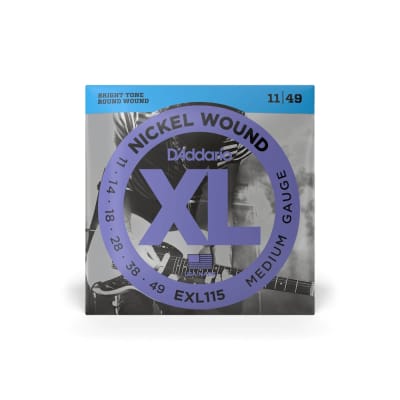 D'Addario EXL115 Nickel Wound Electric Guitar Strings Medium/Blues-Jazz Rock 11-49 image 2
