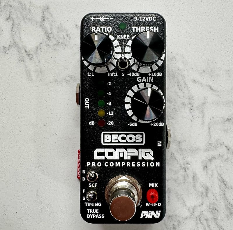 BECOS FX CompIQ MINI Pro Compressor for Guitar and Bass