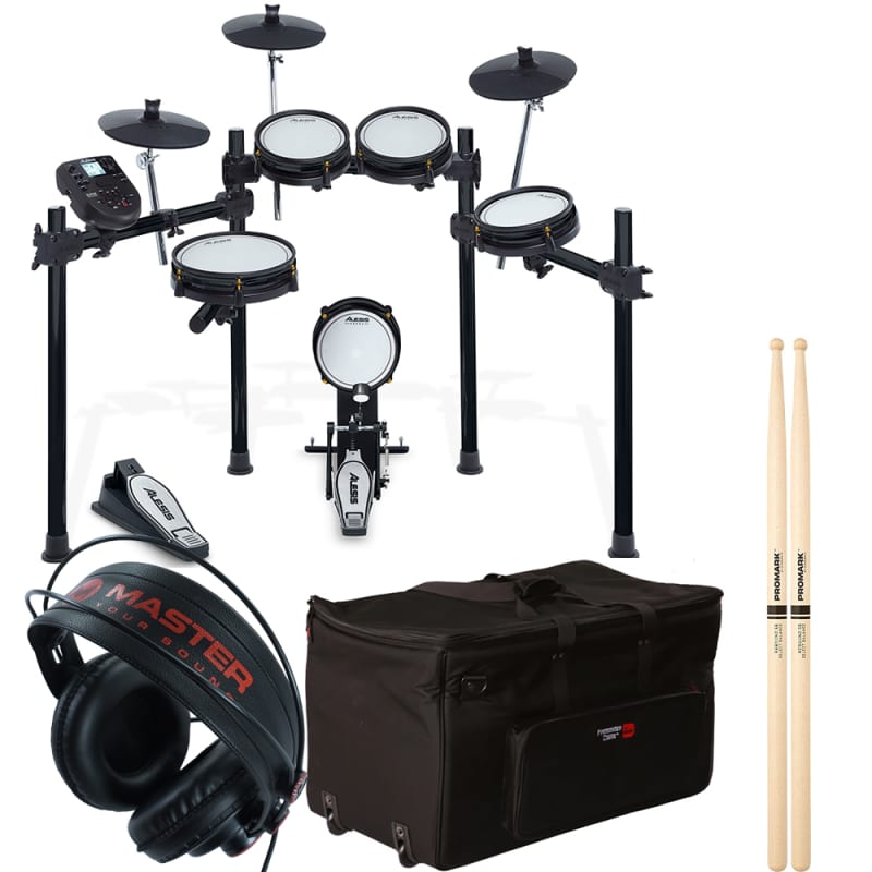 Alesis Nitro Mesh Kit, 8-Piece Electronic Drum Kit Mesh Heads w/ Drum Kit  Bag