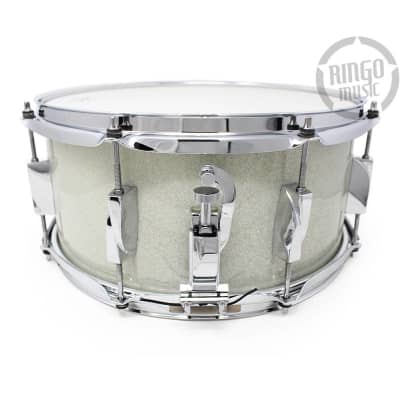 Canopus Yaiba II Birch 14x6.5" Ice White Sparkle Lacquer JSB-1465-IWSL image 3