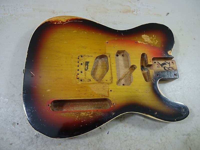 Fender Telecaster Custom Body 1967 Sunburst Routed | Reverb