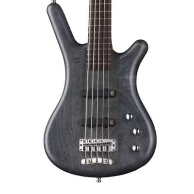 Warwick Pro Series Corvette Standard 5 String Bass Guitar - Nirvana Black Transparent Satin for sale