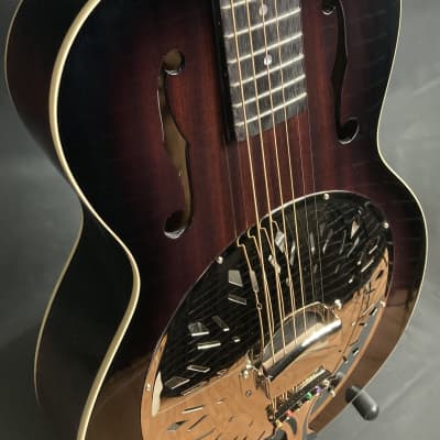 Recording King  RR-41-VS Rattlesnake Small Body Resonator Guitar Vintage Sunburst image 4