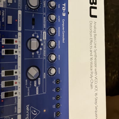 Behringer TD-3 Analog Bass Line Synthesizer 2019 - Present - Transparent Blue