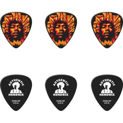 Dunlop Jimi Hendrix Guitar Picks Voodoo Fire Heavy Pick Tin 12 Picks Heavy image 2