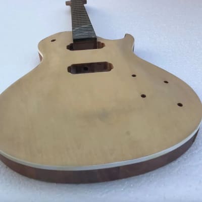 Unfinished Les Paul Style Guitar Body with Mahogany Neck image 4