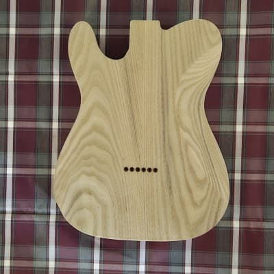 Woodtech Routing - 2 pc Catalpa - Curved Arm & Belly Cut - Double Humbucker Telecaster Body - Unfinished image 2