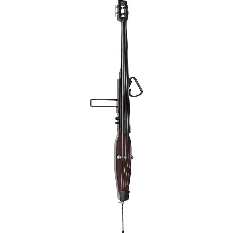 Stagg EDB-3/4-DBR VIOLIN BURST 3/4-Size Electric Double Bass with Gig Bag 2010s - Metallic Black image 1