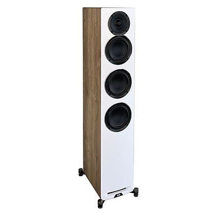 Elac Uni-Fi Reference UFR52 Tower Speakers (Oak/White, Pair) **OPEN BOX** image 1