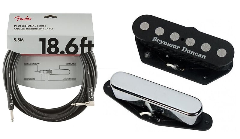 Seymour Duncan Quarter Pound Tele Telecaster Fender Replacement Pickup Set  ( FENDER 18FT CABLE ) image 1