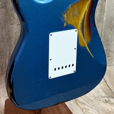 Fender Custom Shop 2020 NAMM Limited Edition Roasted Poblano Strat Heavy Relic Faded Aged Lake Placid Blue/3TSB w/case image 9