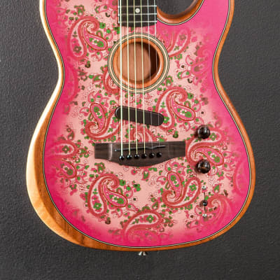 Fender Factory Special Run American Acoustasonic Telecaster - Pink Paisley image 2
