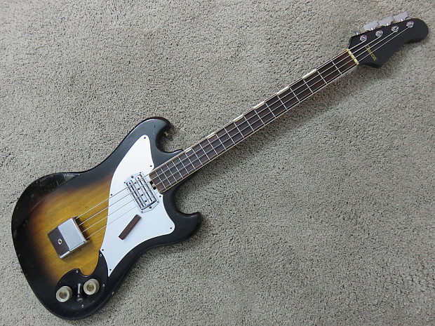 Vintage 1960s Teisco Decca Lyle Conrad Long Scale Bass Solid Tight Player Looks Cool Too! image 1