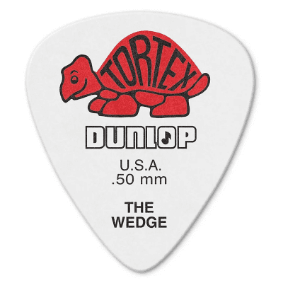Dunlop 424P50 Tortex Wedge .50mm Guitar Picks (12-Pack)