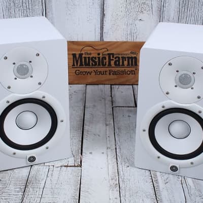 Yamaha HS7 Two Way Powered Studio Monitor PAIR OF TWO 95W Active Speakers White HS image 3