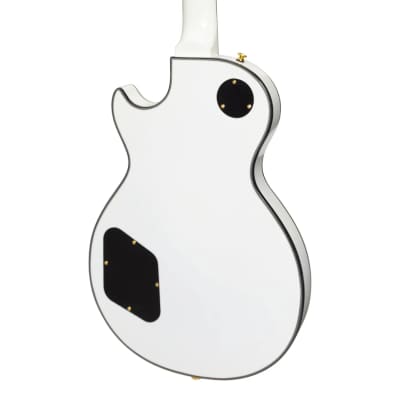 J&D Luthiers LP-Custom Style Electric Guitar | White/Trapeze Tailpiece image 5