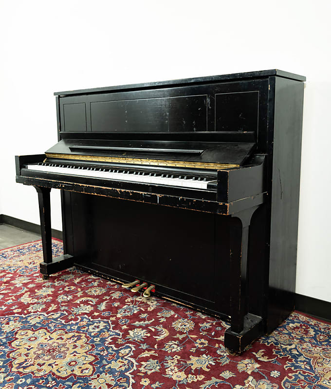 Steinway & Sons 1098 Studio Upright Piano | Satin Ebony | SN: 458170 | Used image 1