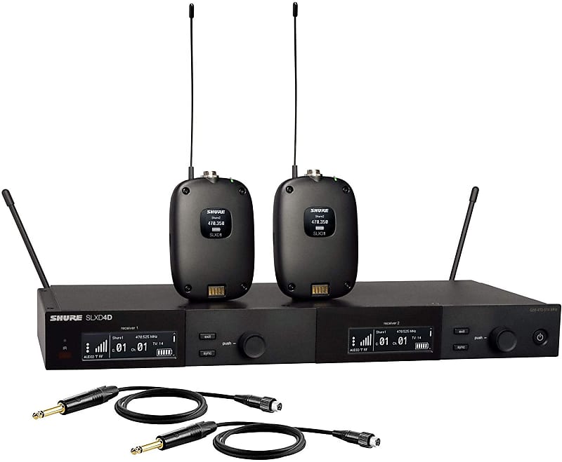 Shure SLXD14D Dual Wireless Microphone System 2-SLXD1 Bodypack