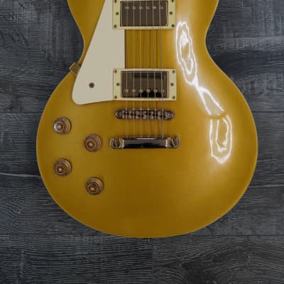 AIO SC77 Left-Handed Electric Guitar - Gold Top w/Gator GWE-LPS Case image 2