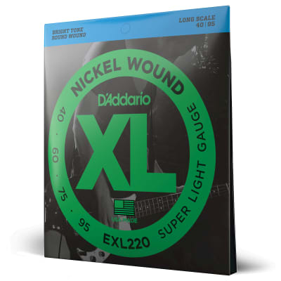 D'Addario EXL220 Nickel Wound Super Light Long Scale Electric Bass Strings (40-95) image 3
