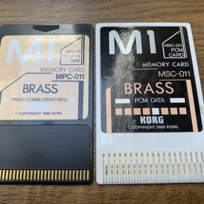 Korg M1 Brass Memory Card Set MSC-11 + MPC-11 1989