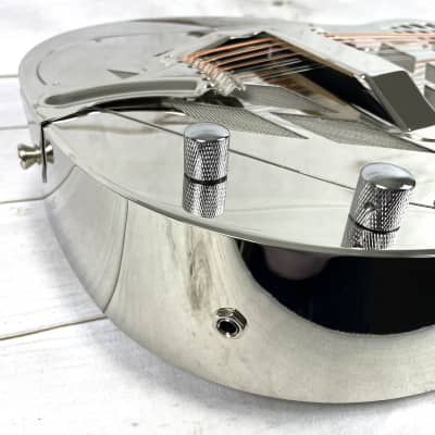 Royall Trifecta TC-14 Bright Mirror Nickel Finish Cutaway 12 String Tricone Resonator Guitar With Pickup image 9