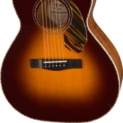 Fender PS-220E Parlor Acoustic Guitar. Ovangkol Fingerboard, 3-Color Vintage Sunburst image 5