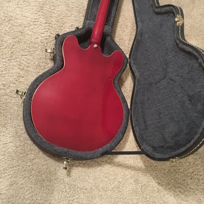 GTX Semi-hollow Copy of gibson es-335 electric Wine red with hard case in excellent condition image 10