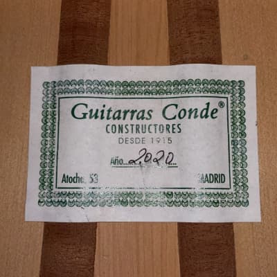 Conde Hermanos 2020 "blanca" Atocha 53 - spectacular Conde flamenco guitar with loud and crisp sound - check video! image 12