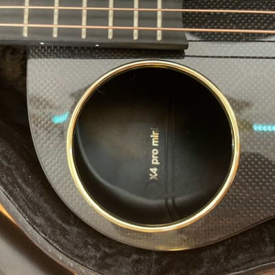 Enya Carbon Fiber Acoustic Electric Guitar X4 Pro Mini with Hard Case image 8