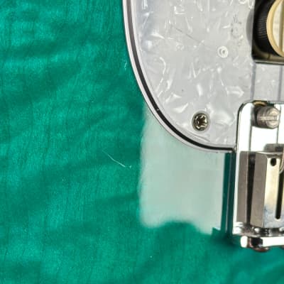 Used 2018 Fender American Elite Strat HSS Shawbucker QMT Aqua Marine Metallic w/Case TSU20642 image 6