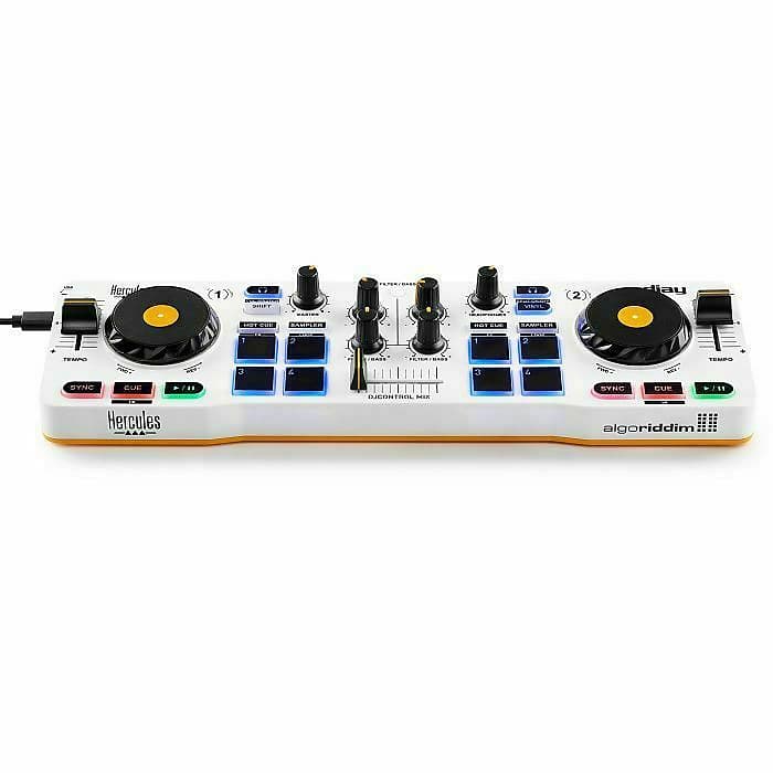Hercules DJControl Compact USB 2-Deck DJ Controller Mixer+Stand+