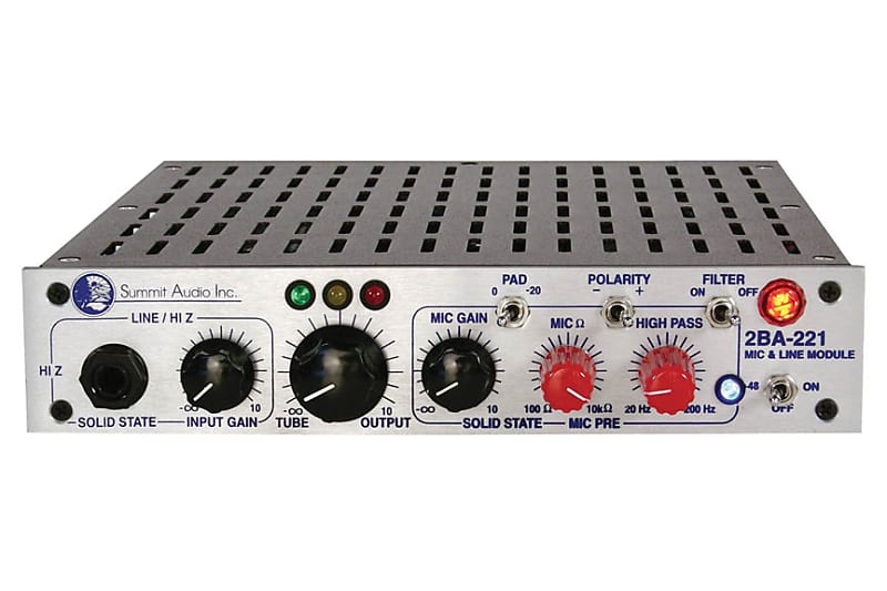 Summit Audio 2BA-221 Mic and Line Preamp image 1