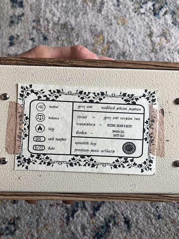Monolith Fuzz Grey Owl 2022 | Reverb