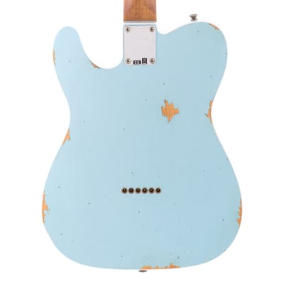 Fender Custom Shop 1960 Bound Telecaster Relic, Lark Custom - Daphne Blue (736) image 2