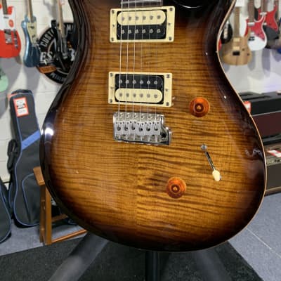 PRS SE Custom 24 Electric Guitar - Black Gold Sunburst Hard Case Included Authorized Dealer 906 image 5