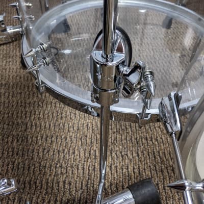 7 pc. Custom Cast Acrylic Shell Drum Set Custom 2018 - Clear image 19