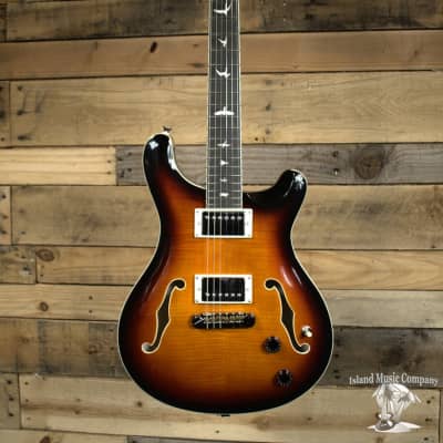 PRS SE Hollowbody II Electric Guitar  Tri-Color Sunburst w/ Case image 4