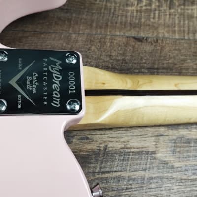 MyDream Partcaster Custom Built - Faded Pink Hand-wound Tapped Pickups image 10